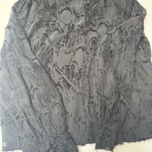 MELLODAY Black Textured Top